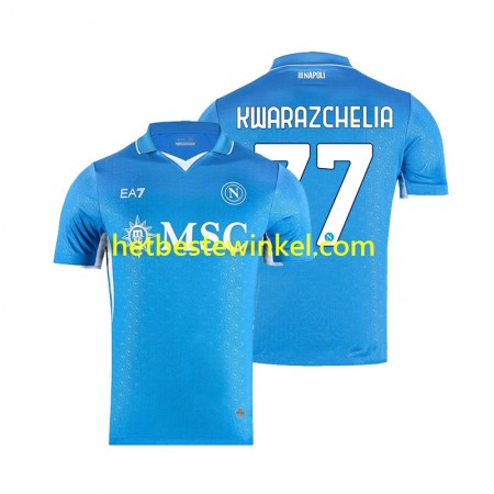 SSC Napoli Khvicha Kvaratskhelia 77 Voetbalshirts Thuis 2024-25